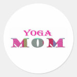 YogaMom Round Stickers