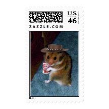 Yogurt Hamster Postage Stamps