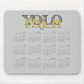 YOLO flexible pony calendar 2014 Mousepads