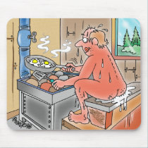 YOOPER FRIES EGGS IN SAUNA MOUSE PADS mousepads