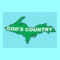 YOOPER "God's Country" MICHIGAN POSTER posters