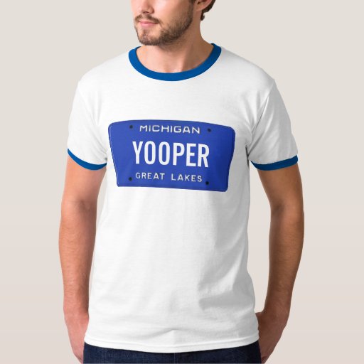 YOOPER License Plate Shirt Zazzle