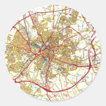 York City Old Map Stickers