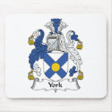 York Family Crest mousepads
