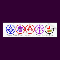 York Rite Trust in God bumper stickers