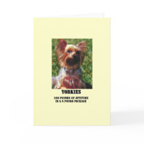 Yorkie Attitude Greeting Card by FlosMercantile Yorkie Attitude Greeting Card