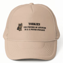 Yorkie Attitude Hat by FlosMercantile Yorkie Attitude Hat