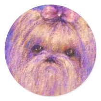 Yorkie Baby Art Sticker