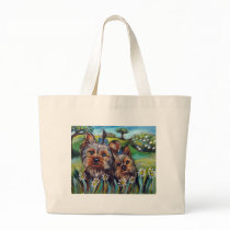 Yorkie best buds Lucy and Milly Tote Bag