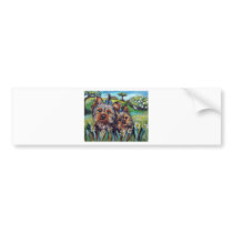 Yorkie best buds Lucy and Milly Bumper Sticker