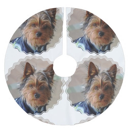 yorkie tree yorkie brushed polyester tree skirt zazzle yorkie tree yorkie brushed polyester tree skirt zazzle