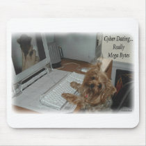 Yorkie Cyber Dating mousepads by Kmezzano Yorkie Cyber Dating mousepads