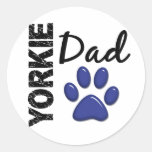 Yorkie Dad 2 Round Sticker