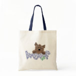 Yorkie Dog Woof (blue) bags