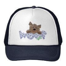 Yorkie Dog Woof (blue) Trucker Hat