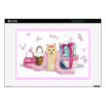 Yorkie Dress Up Computer Skin Decal For Laptop