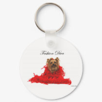 Yorkie Fashion Diva keychains by Kmezzano Yorkie Fashion Diva keychains