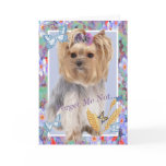 Yorkie Forget Me Not Memorial Card