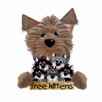 Yorkie free Kittens photo sculptures