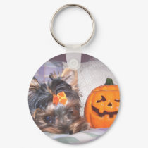 Yorkie Halloween Key Chain keychains by tanyawilsonlund Yorkie Halloween Key Chain keychains