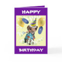 Yorkie Happy Birthday Card
