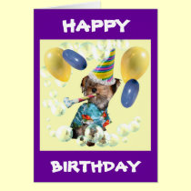 Yorkie Happy Birthday Card cards