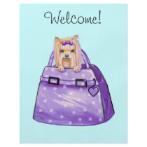 Yorkie in Polka Dot Purse Flyer