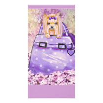 Yorkie in the Lilacs Art Print photo cards