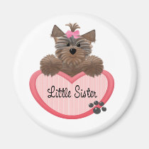 Yorkie Little Sister magnets