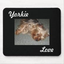 yorkie love mouse pads