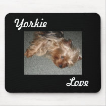 yorkie love mousepads