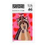 Yorkie Love Postage Stamp