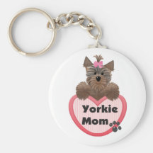 Yorkie Mom Keychain