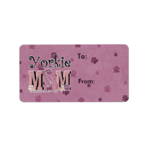 Yorkie MOM Personalized Address Labels