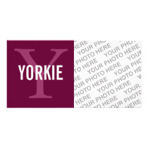 Yorkie Monogram Photo Cards