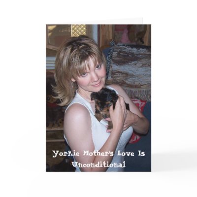 Yorkie Mother's Day Card by tanyawilsonlund