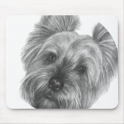 Yorkie Mousepad by DemonsDeacon