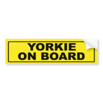 Yorkie on Board bumper stickers