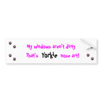 Yorkie or Yorkshire Terrier Bumper sticker bumper stickers by LuvinMy3Bullies Yorkie or Yorkshire Terrier Bumper sticker bumper stickers