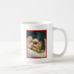 Yorkie Peekaboo Art Red Embossed Coffee Mugs