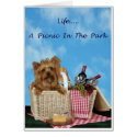 Yorkie Picnic Basket cards by Kmezzano Yorkie Picnic Basket cards