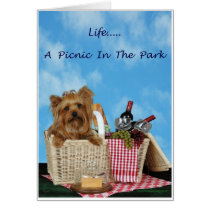 Yorkie  Picnic Basket cards