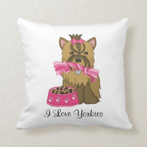 Yorkie Pillows, Yorkie Throw Pillows