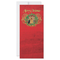 Yorkie Plaid n Holly Christmas Rack Cards rack cards by greerdesign Yorkie Plaid n Holly Christmas Rack Cards rack cards