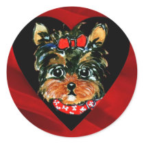 Yorkie Poo Valentine stickers