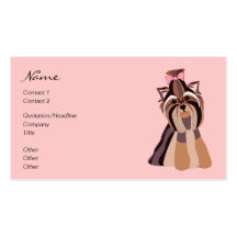 Yorkie Portrait Business Card Templates