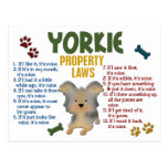 Yorkie Property Laws 4 Postcard