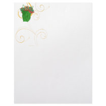 Yorkie Puppy Christmas Bag with Holly Stationery letterhead