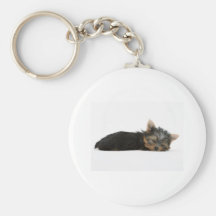 Yorkie Puppy Sleeping Keychain