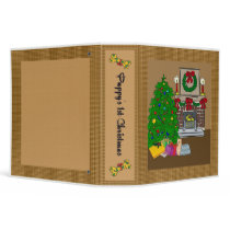 Yorkie Puppy's 1st Christmas Scrapbook binders